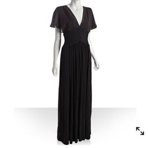 BCBG black gown with lace detail